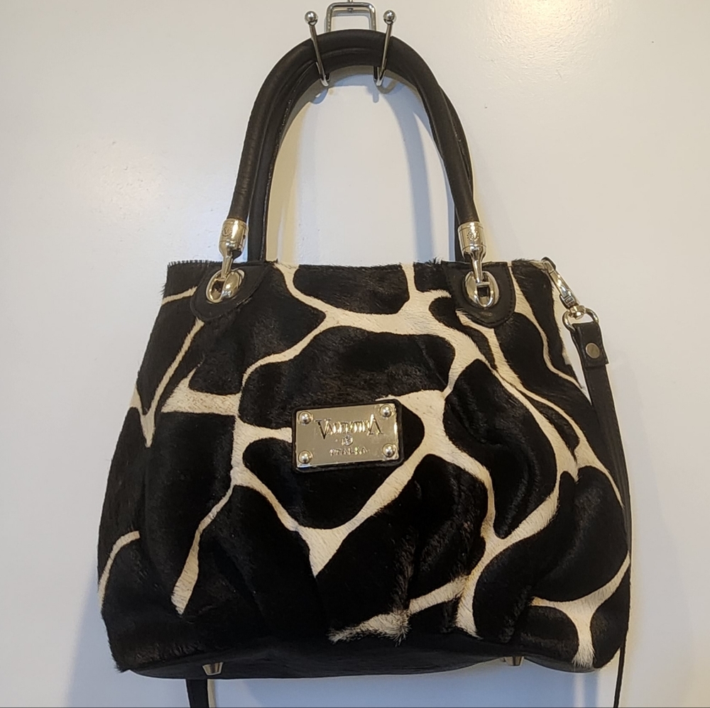 Valentina crossbody purse, real cow hair, made in Italy